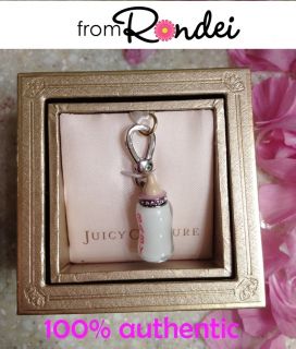 Juicy Couture Pink Baby Milk Bottle Bracelet Charm z506 limited 
