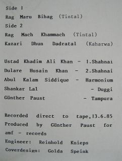   Ali Khan   Shahnai Party   Music Ensemble Of Benares   amf music