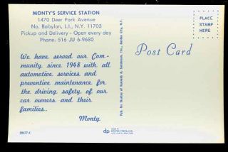 NY Babylon Long Island New York Montys Service Station Dexter Press 