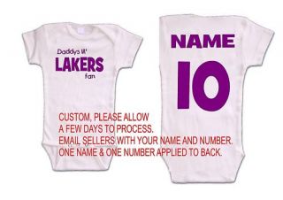 Lakers Baby Onsie Romper Jersey L A Shirt Fan Top Kid
