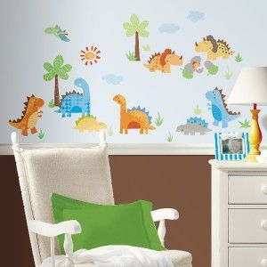 New Dinosaurs Wall Decals Dinosaur Stickers Kids Bedroom Baby Boy 