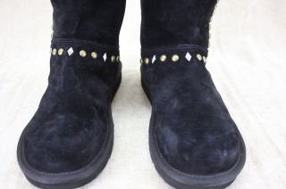 UGG Australia Avondale Black Tall Suede Studded Boots Size 8 New 3330 