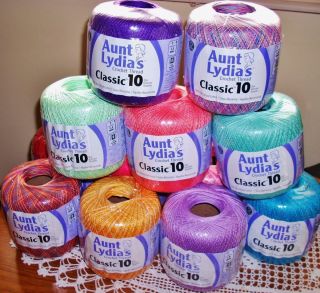 Aunt Lydias Classic Crochet Thread Size 10 Colors You Select Bellow 