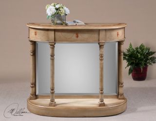 Console Table w/ Beveled Mirror Backdrop Entry Hall Sofa Foyer Accent 