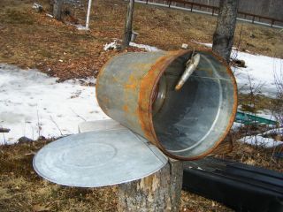 Vintage Maple Sap Buckets w Tap Cover Grimm Bucket Cover VG Cd