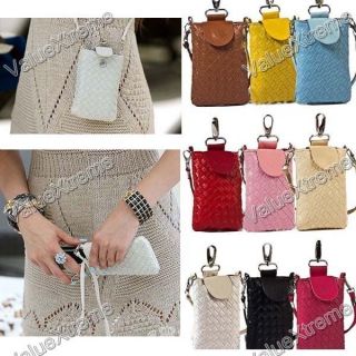   Weave for iPhone MP 3 4 4S Mobile Shoulder Bags Cases Clutch