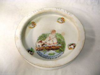 Vintage Thick Heavy Babys Plate MKD Baby Bunting Bunch