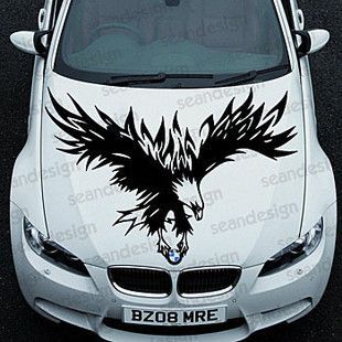 1x Car Hood Decal Decals Stickers Eagle Vinyl 70x48 New