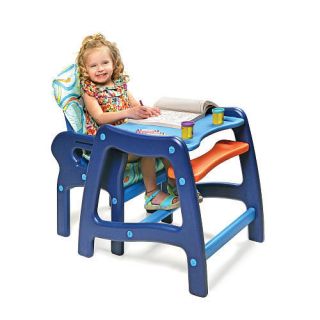 badger basket envee baby high chair play table blue pink also 