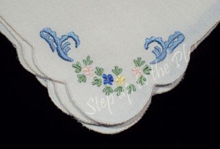 Lenox China Autumn Linens 4 Fine Napkins High End Embroidered 17 