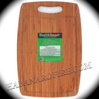 New 15 3 4 Bamboo Sustainable Wood Cutting Board by HealthSmart Go 
