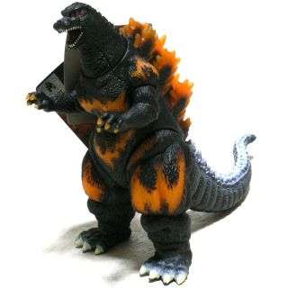 Burning Godzilla Bandai 6 Vinyl Figure 1995 Tokusatsu Kaiju Sofbi Toy 