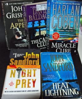 Lot 4 mystery/drama novels Sandford, Baldacci, Coben, Grisham