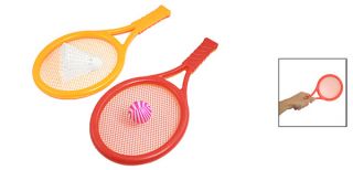   Outdoor Sports Plastic Tennis Badminton Rackets Toy Orange Red