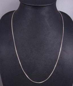 26 2mm 12g Cube Baraka 925 Sterling Silver Mens Box Chain Necklace 