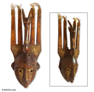 Bambara Antelope~Malian Hand Carved Wood Mask New