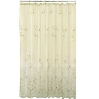 Features of Maytex Bamboo Embroidery Fabric Shower Curtain, Sage