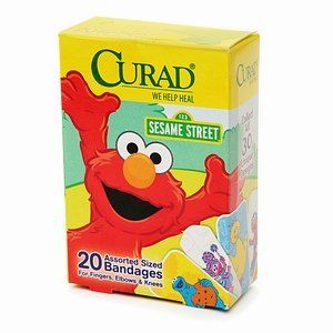 Sesame Street Curad Band Aids Elmo Box of 20 Bandages