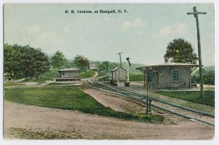 Bangall Hunns Lake Stanfordville NY c1908 10 CNE Railroad Station 