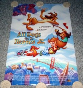 ALL DOGS GO TO HEAVEN 2 Poster One Sheet Dom DeLuise Charlie Sheen