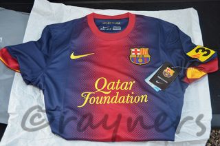 BNWT ★ Barcelona Home Shirt 2012 2013 . Mens LARGE Short Sleeve 