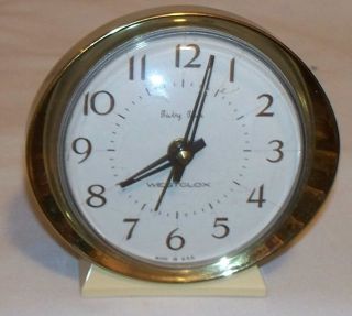 Vintage Westclox Baby Ben Ivory Alarm Clock 58056