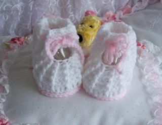 Hand crochet / knitted booties & shoes for Baby Boy or Baby Girl