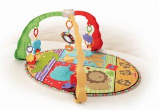   Baby Infant Luv U Zoo Musical Mirror Floor Activity Play Gym Mat