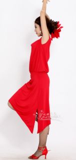 New Latin Salsa Tango Ballroom Dance Dress D026 Red