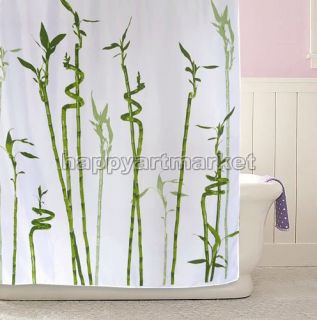   Bamboo Pattern Bathroom Beautiful Fabric Shower Curtain HA026