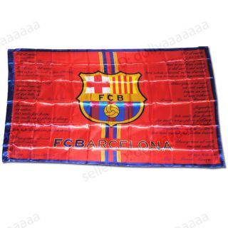 Barcelona Football Club FCB Lyric & Logo Soccer Flag Banner 36X60 