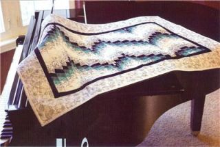 Rhapsody Bargello Piecing Table Wall Quilt Pattern from A Magazine 