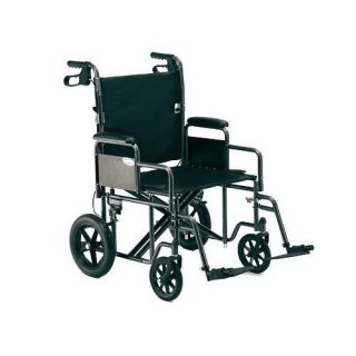   Heavy Duty 22 in Wide Folding Bariatric Transport Wheelchair