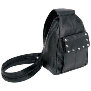 Diamond Plate™ Solid Genuine Lambskin Leather Biker Backpack Purse 