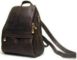 Le Donne Distressed Leather U Zip Mini Backpack Handbag