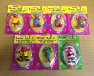 Barney Cake Decorator Party Favors 5 Pieces 1993 RARE New