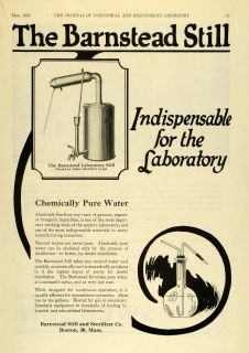   Chemically Pure Water Barnstead Gas Distillation Electricity