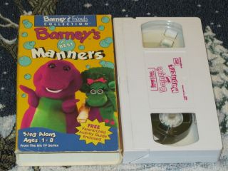 Barneys Best Manners Childrens Educational VHS Video Tape Baby Bop 