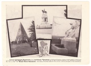 1907 Richmond VA Malvern Hill Confederate Monuments Jamestown 