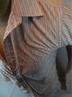   Striped Button Front Shirt, Long Sleeve, Mens Sz M  CHAMS De Baron