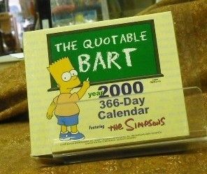 Quotable Bart 2000 366 Day Calendar The Simpsons