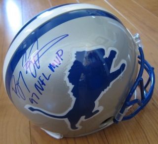Barry Sanders Hand Signed 97 NFL MVP Authentic Proline Lions Helmet 