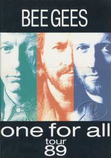   One for All Tour Concert Program Book Barry Robin Maurice Gibb