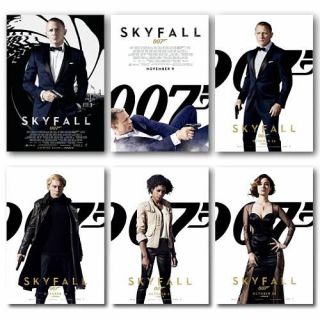  Craig 007 James Bond SKYFALL 2012 Movie Poster Postcards Javier Bardem