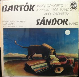 SANDOR REINHARDT bartok concerto LP VG+ STPL 511 350 Rousseau RVG 