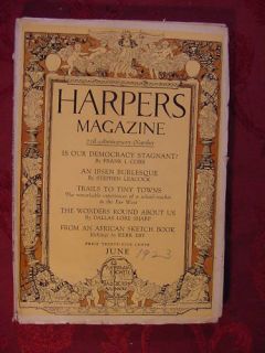 Harpers June 1923 Basil King Rose Wilder Lane