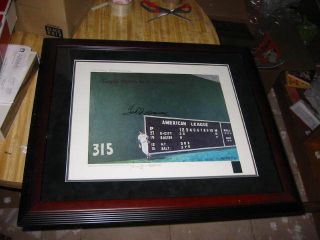 TED WILLIAMS TEDDY BALLGAME SIGNED NUMBERED BEAUTIFULLY FRAMED 