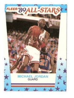   Jordan Fleer All Stars Basketball Trading Card Sticker 3
