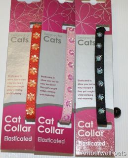 Cat Kitten Collar Sequin Quick Release Safety Loop with Bell Red Black 