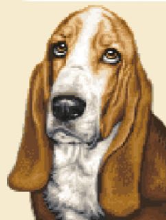 Bassett Hound Dog Complete Counted Cross Stitch Kit